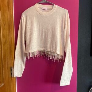 Never worn pink lily crop top